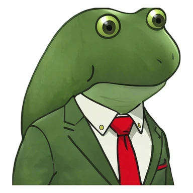 trump in the style of bufo sticker