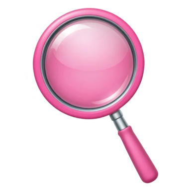 pink magnifying glass sticker