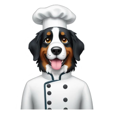 bernese mountain dog cook chef sticker