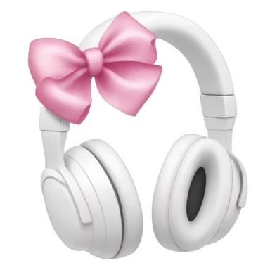 white headphones with pink bows sticker