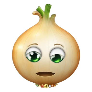 Onion with jewels between layers sticker