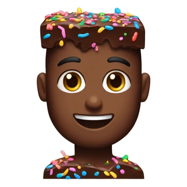 Brownie with colorful sprinkles sticker