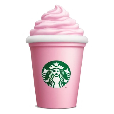 starbucks cup pink drink with cold foam sticker