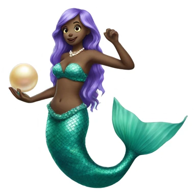 Mermaid holding a pearl  sticker