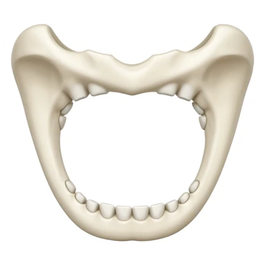 jaw bone teeth sticker