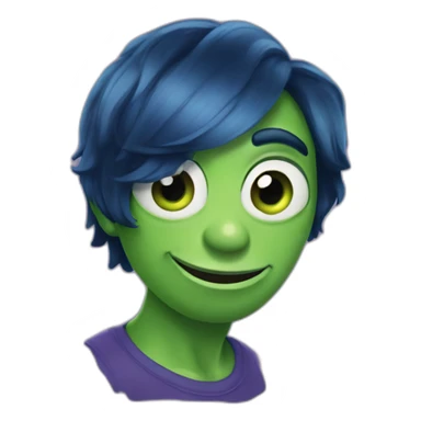 Mike wazowski but dark skinned sticker