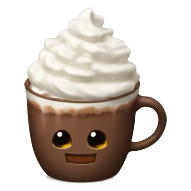 hot chocolate with whipped cream sticker