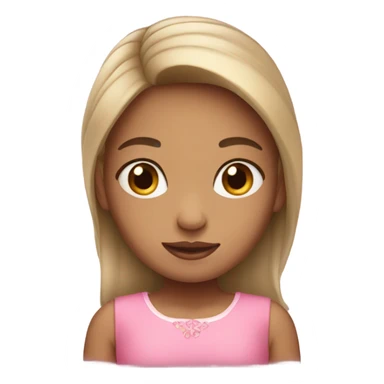 Girl in pink dress sticker