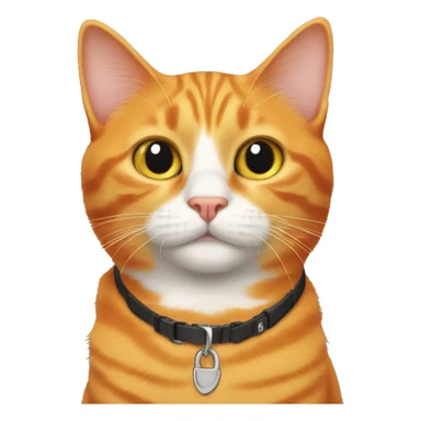 Orange cat with a collar called Sam  sticker