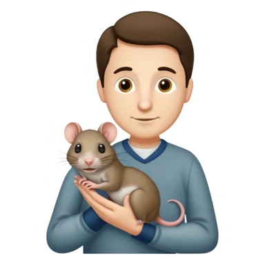 Ron Wizzly' from Harry Potter holding his pet rat in his right hand sticker