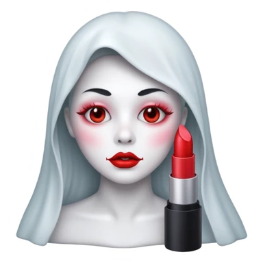 Ghost with lipstick  sticker