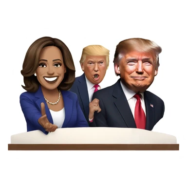 Donald trump supporting Kamala Harris sticker
