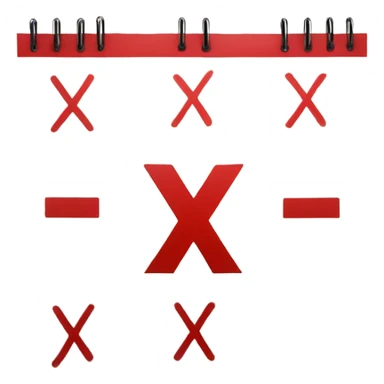 white kalender with 5 red x on it sticker