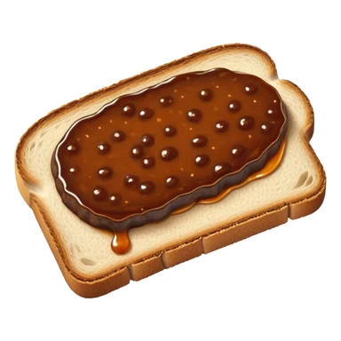 slice of bread with with a squeeze of vegemite sauce on top sticker