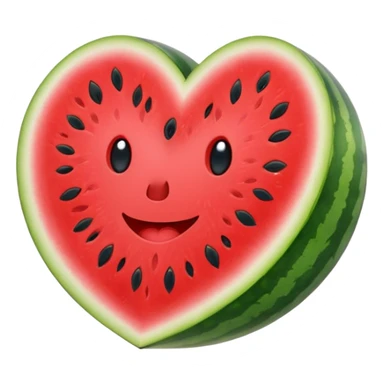 heart watermelon sticker