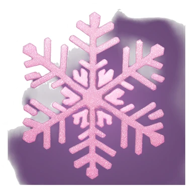pink glittery snowflake  sticker