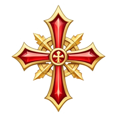 templar fire cross sticker