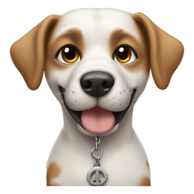 Dog giving peace sign sticker