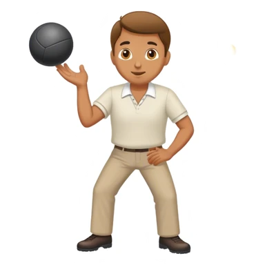 man playing boules sticker