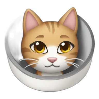 a-cat-playing-with-his-bowl sticker