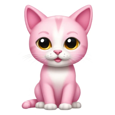 cute pink coquette cat  sticker