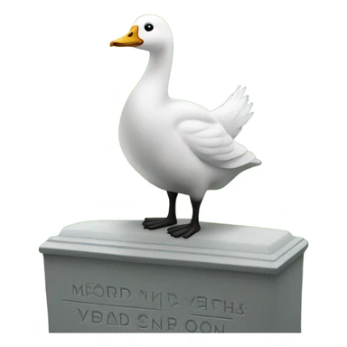 goose on grave  sticker