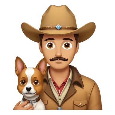 Dog dog dog dog cowboy sticker