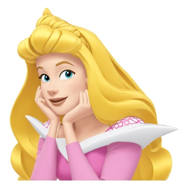 smiling princess with blonde hair sticker
