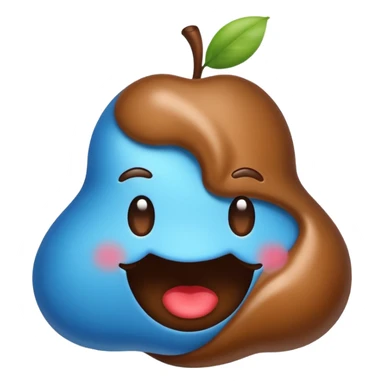 blue poop emoji like apple original emoji sticker