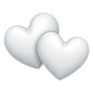 Two white little hearts like 💕 sticker