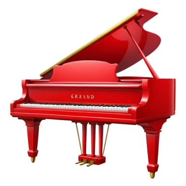 red piano sticker