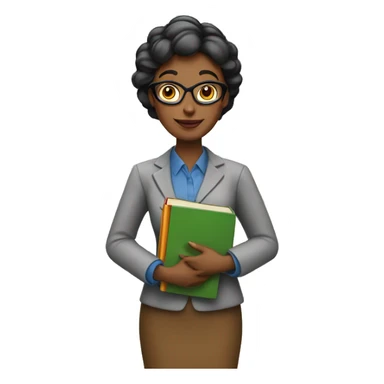 teacher woman with books sticker