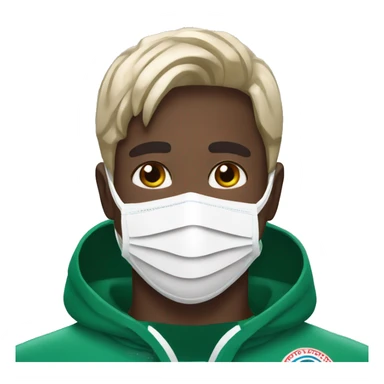 Victor osimhen with the protective mask sticker