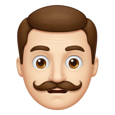 Silly with moustache sticker