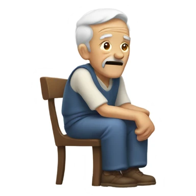 Old man with a broken back sticker