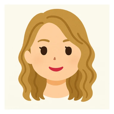 Redraw the head only (no neck or body) in Irasutoya style: soft colors, round features, simple cartoon, friendly expression, light background, maintain recognizable facial features and hair color. sticker