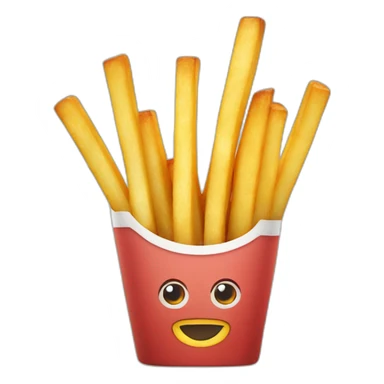 Hand with French fries fingers sticker