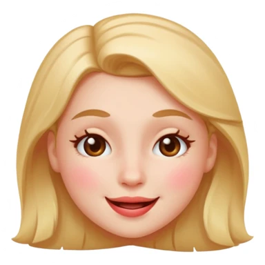 girl's face winking, only face, no text sticker