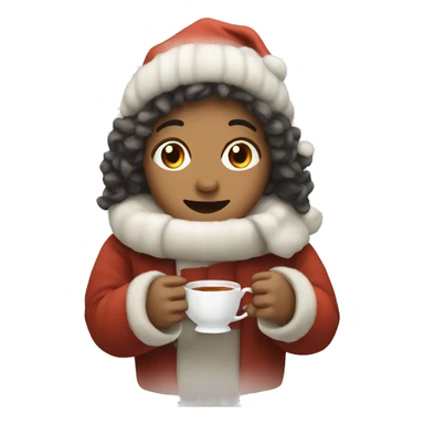 Winter, christmas, tea sticker