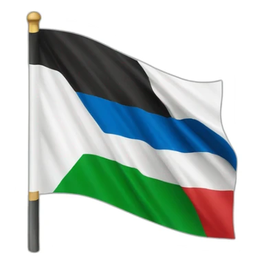 A mix between palestin and Israel flag sticker