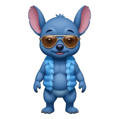 Stitch walking on the beach sticker