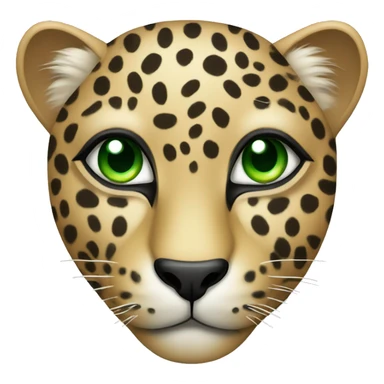 Leopard face with green eyes sticker