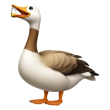 goose with a beer sticker