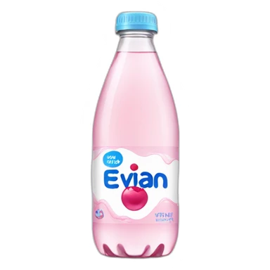 Evian water little bottle with label sticker