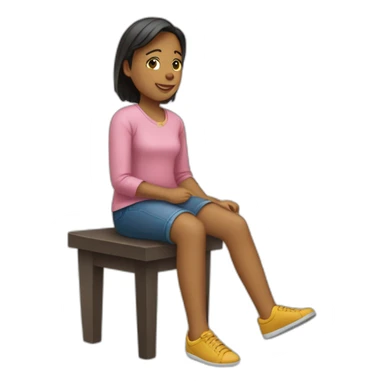 Fille assise sur garcon sticker