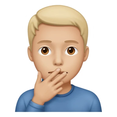 schweigen, hand in front of mouth sticker