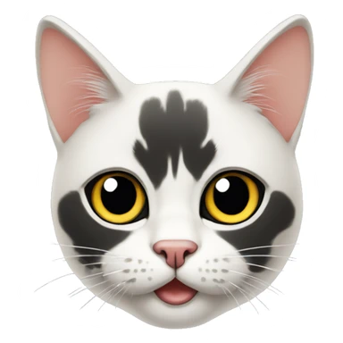 Cat withe and blac sticker