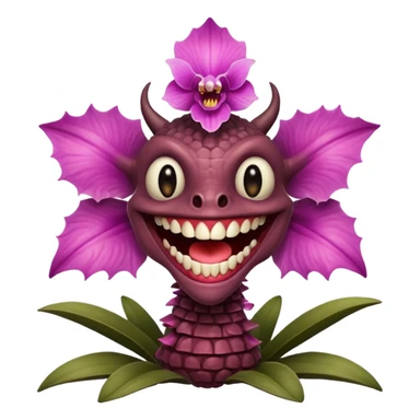 demogoron creature with natural and orchid like characteristics sticker