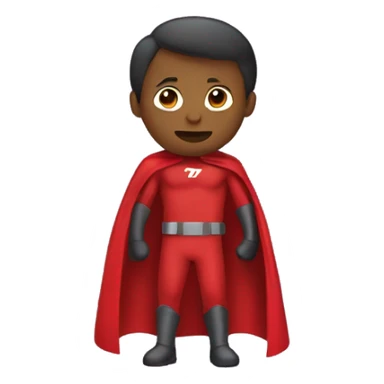super hero red cape sticker