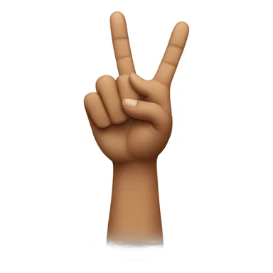 hand with 2 fingers up sticker